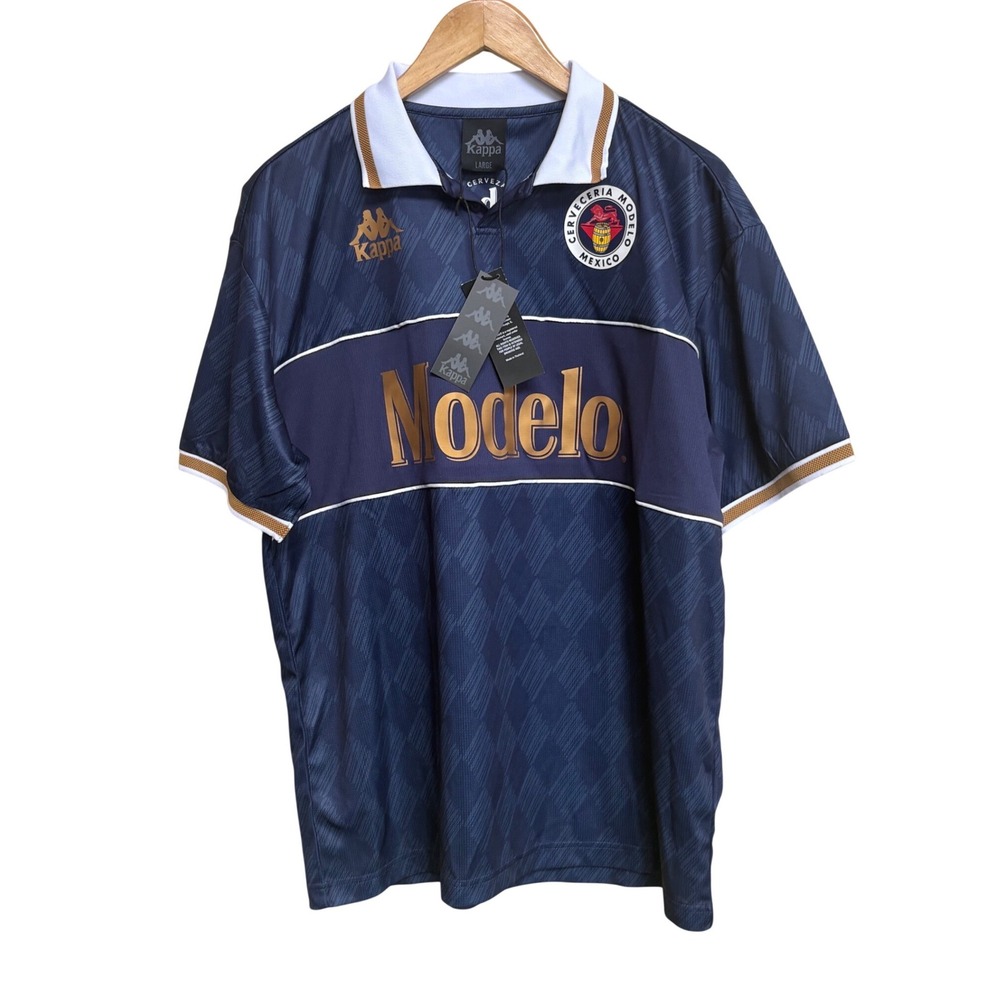 NWT Kappa x Modelo Authentic Sanjay Soccer Jersey Blue Evening Large 382D5BW